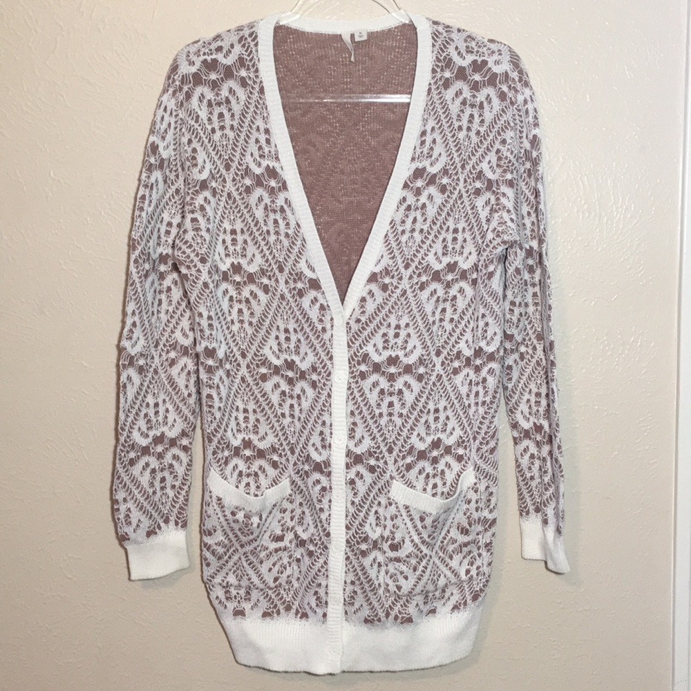 Frenchi Crochet Cardigan Sz XL